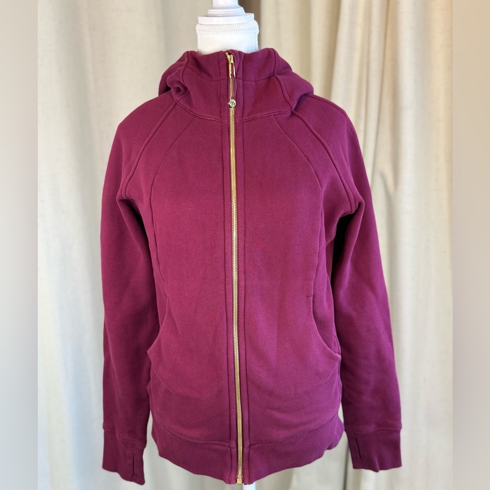 Lululemon Scuba Hoodie Luxe/Gold Size 8 - Gold Zipper and Logo